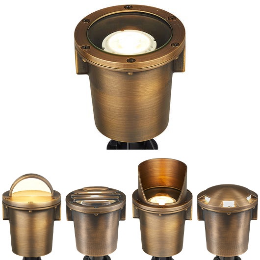 AMP HydraPro brass in-grade landscape light